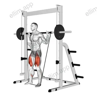 Smith Banded Full Squat exercise targeting Thighs