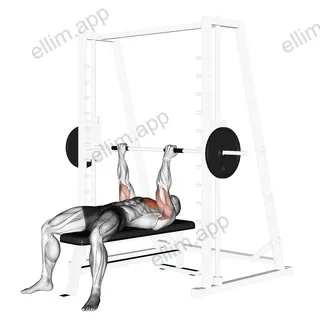 Smith Reverse grip Press exercise targeting Chest