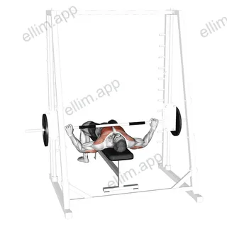 Smith Wide Grip Bench Press exercise targeting Chest and Pectoralis Major Sternal Head