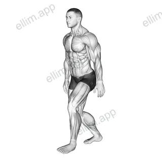 Standing Heel Back Achilles Stretch exercise targeting Calves