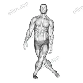 Standing Leg Cross Abductor Stretch exercise targeting Hips