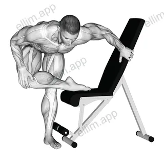Standing Leg Tuck Hip Stretch exercise targeting Hips