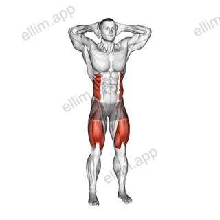 Standing Side Crunch exercise targeting Waist