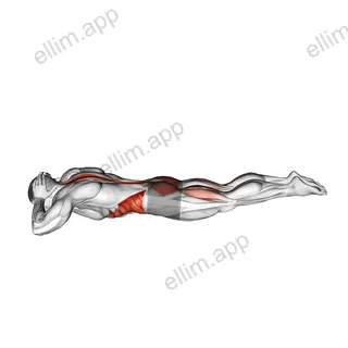 Twist Superman exercise targeting Hips and Erector Spinae
