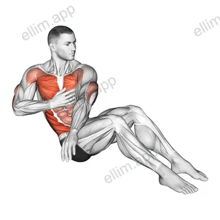 V Sit Cross Punch exercise targeting Waist and Obliques