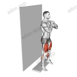 Wall sit from Deficit exercise targeting Thighs