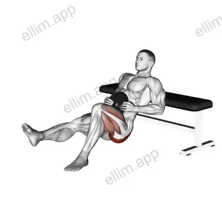 Weighted one leg hip thrust exercise targeting Hips and Gluteus Maximus
